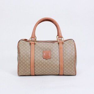 Celine Macadam Leather Beige Handbag